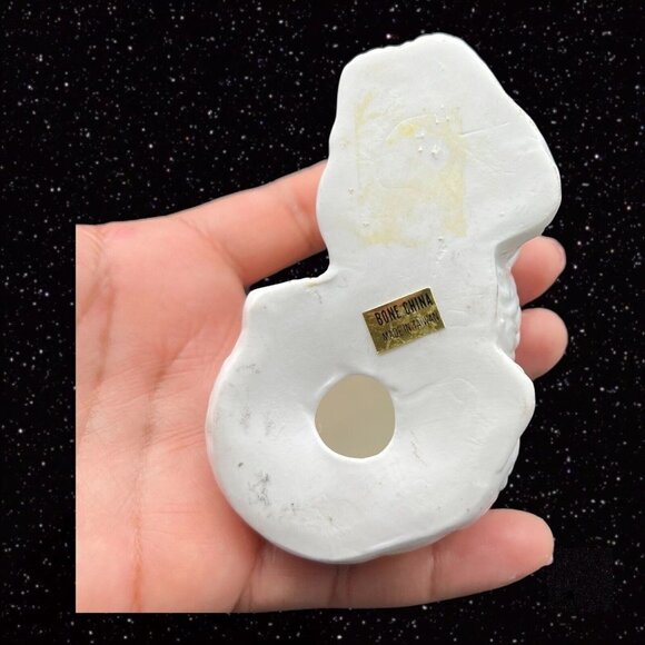 Vintage Genuine Bone China White Gray Cat Kitten Figurine Taiwan 3.5”W 2”T - Picture 8 of 12